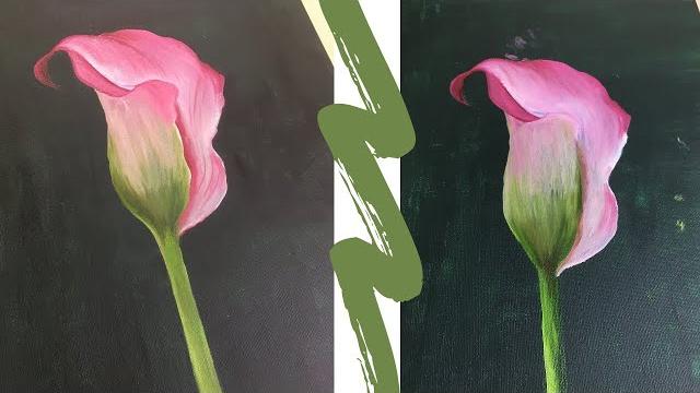 How to paint a pink calla lily flower with oil on canvas l bob ross flower painting varsha fine art How to paint a pink calla lily flower with oil on canvas l bob ross flower painting varsha fine art