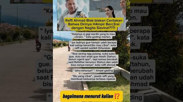 Cerita raffi hampir b3rcer4i dengan nagita slavina #viral #viralvideo #trending #fyp #shorts Cerita raffi hampir b3rcer4i dengan nagita slavina #viral #viralvideo #trending #fyp #shorts