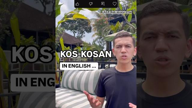 'kos-kosan' in english #bahasainggris 'kos-kosan' in english #bahasainggris