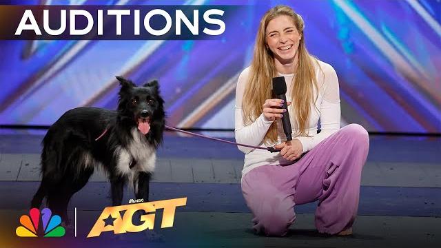 Roni and her dancing dog rhythm bring an "unbelievable" audition! | auditions | agt 2024 Roni and her dancing dog rhythm bring an "unbelievable" audition! | auditions | agt 2024