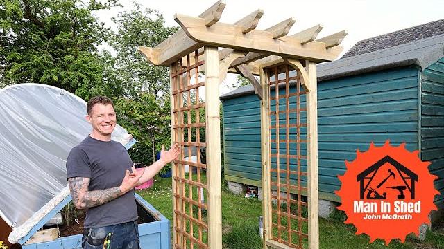 How to make a garden arbor. looks great!! simple construction! anyone can make it! garden ideas How to make a garden arbor. looks great!! simple construction! anyone can make it! garden ideas