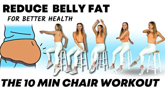 Lose belly fat sitting down | 10 minute chair workout - seated exercises for better health Lose belly fat sitting down | 10 minute chair workout - seated exercises for better health