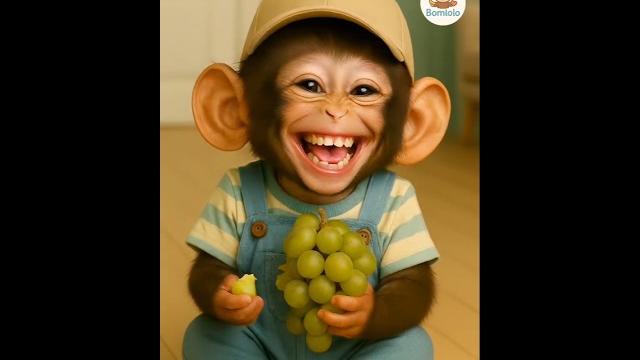 Baby monkey's laugh is beautiful Baby monkey's laugh is beautiful