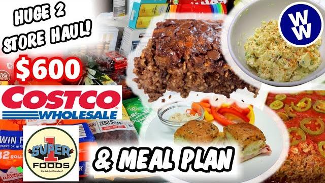Huge 2-store weight watchers grocery haul & ww weekly meal plan! family friendly!ww points included Huge 2-store weight watchers grocery haul & ww weekly meal plan! family friendly!ww points included