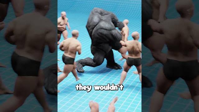 100 men vs 1 gorilla - 3d animation 100 men vs 1 gorilla - 3d animation