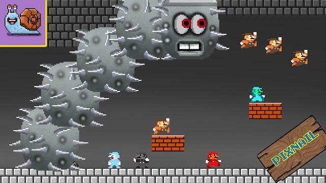 Pixnail: team mario's mega pokey escape | animation Pixnail: team mario's mega pokey escape | animation