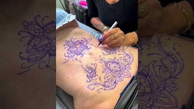 Stencil time with artist: @karllamendestattoo Stencil time with artist: @karllamendestattoo