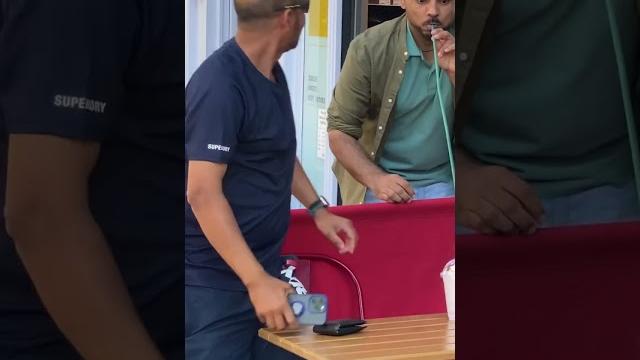 Long straw drinking stranger shake #funny #shorts #comedy Long straw drinking stranger shake #funny #shorts #comedy