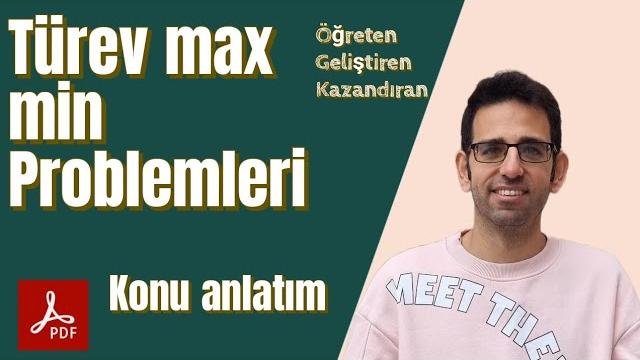 Türev max min problemleri Türev max min problemleri