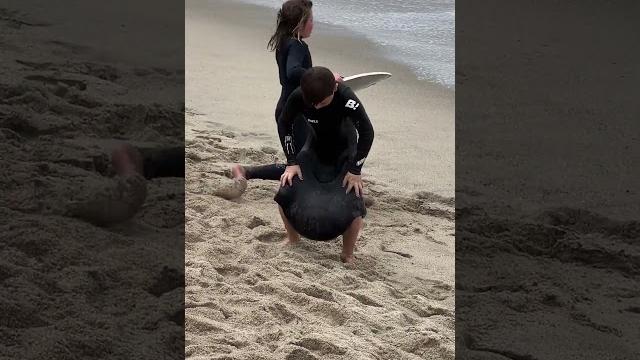 Kid pees inside wetsuit #shorts Kid pees inside wetsuit #shorts