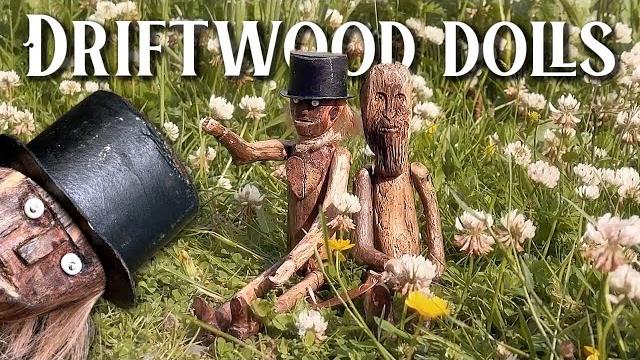 Making a primitive folk art doll from driftwood found while beachcombing uk (mudlarking) Making a primitive folk art doll from driftwood found while beachcombing uk (mudlarking)