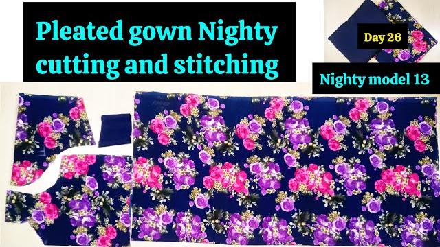Pleated gown with high puff nighty cutting and stitching #tailoring #fashion #sewing#dress#gown Pleated gown with high puff nighty cutting and stitching #tailoring #fashion #sewing#dress#gown