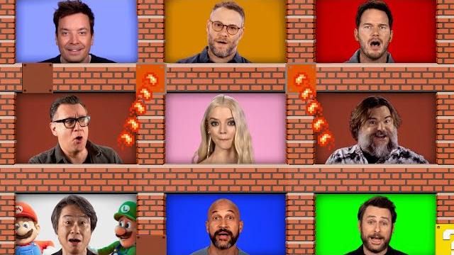 Jimmy fallon, the roots & the super mario bros. movie cast sing the super mario bros. theme song Jimmy fallon, the roots & the super mario bros. movie cast sing the super mario bros. theme song