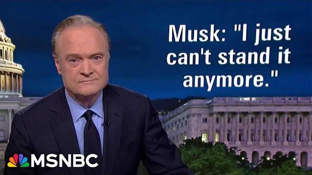 Lawrence: and on day 134, musk turned against trump Lawrence: and on day 134, musk turned against trump