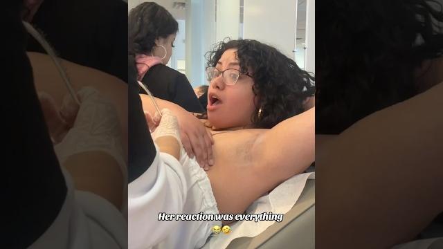 Underarm waxing using hard wax Underarm waxing using hard wax