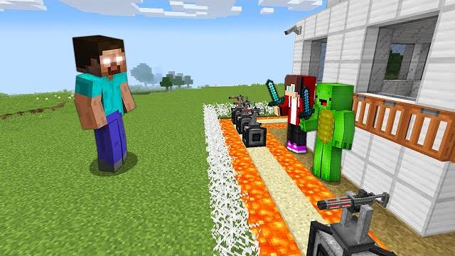 Herobrine vs. security Herobrine vs. security
