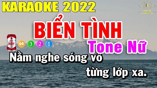 Biển tình karaoke tone nữ nhạc sống | trọng hiếu Biển tình karaoke tone nữ nhạc sống | trọng hiếu