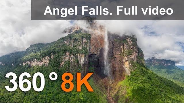 360°, angel falls, venezuela. aerial 8k video 360°, angel falls, venezuela. aerial 8k video