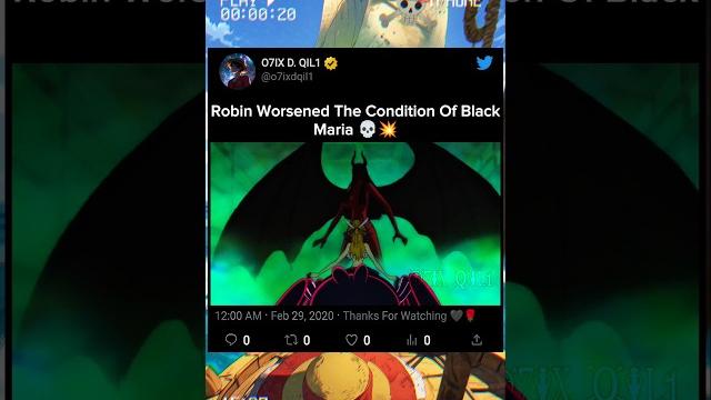 Robin worsened the condition of black maria Robin worsened the condition of black maria
