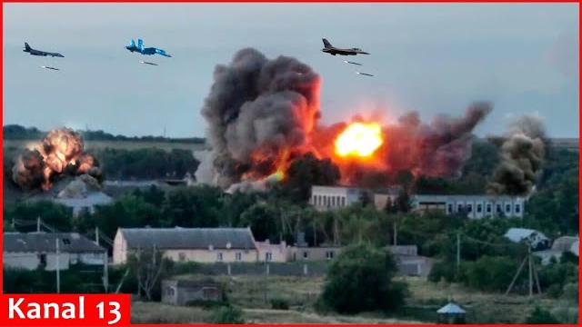 Ukraine's f-16, su-27, mig-29, mirage 2000 jets begin destroying russian targets as a team Ukraine's f-16, su-27, mig-29, mirage 2000 jets begin destroying russian targets as a team