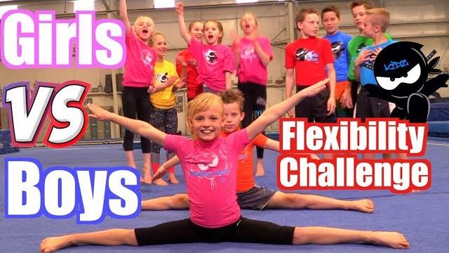 Girls vs boys gymnastics | flexibility challenge Girls vs boys gymnastics | flexibility challenge