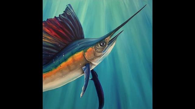 Painting time lapse - atlantic sailfish Painting time lapse - atlantic sailfish