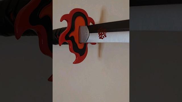 Tanjiro with kyojuro's tsuba katana unboxing Tanjiro with kyojuro's tsuba katana unboxing