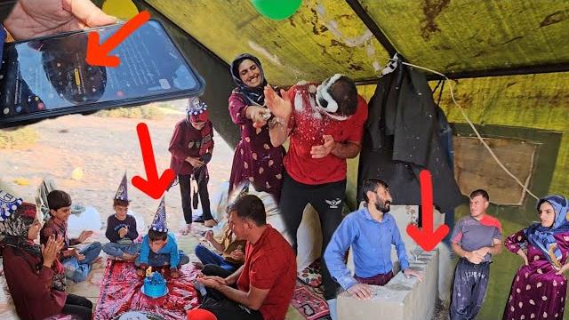 A big surprise for a nomadic boy on his birthday! he couldn't believe it... and the construction A big surprise for a nomadic boy on his birthday! he couldn't believe it... and the construction