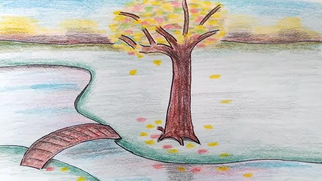 Как нарисовать осенний пейзаж Как нарисовать осенний пейзаж