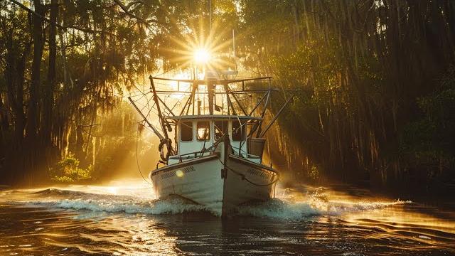 2 hours of commercial fishing for shrimp, crawfish, catfish, garfish 2 hours of commercial fishing for shrimp, crawfish, catfish, garfish