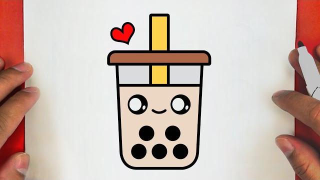 How to draw a cute drink milk coffee ,step by step, draw cute things How to draw a cute drink milk coffee ,step by step, draw cute things