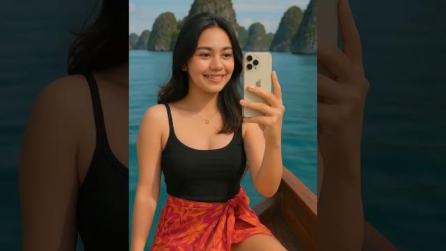 Wanita ini menikmati indahnya raja ampat Wanita ini menikmati indahnya raja ampat