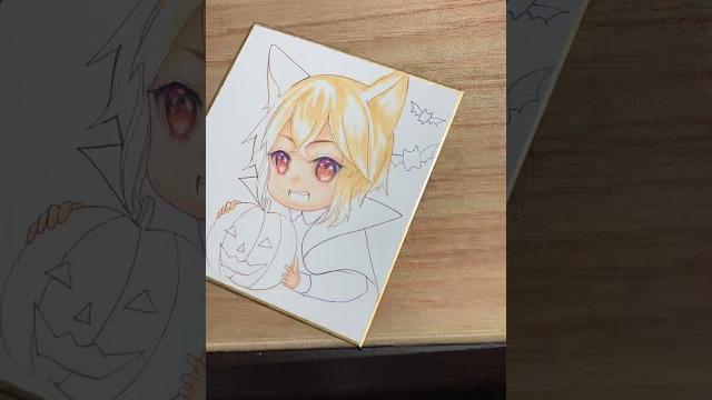 麥克筆畫一隻獸耳小正太(萬聖節版本) 麥克筆畫一隻獸耳小正太(萬聖節版本)