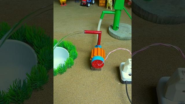 Mini hand pump project water with supply motor eating camel hen and farm #waterpump #shorts #377 Mini hand pump project water with supply motor eating camel hen and farm #waterpump #shorts #377