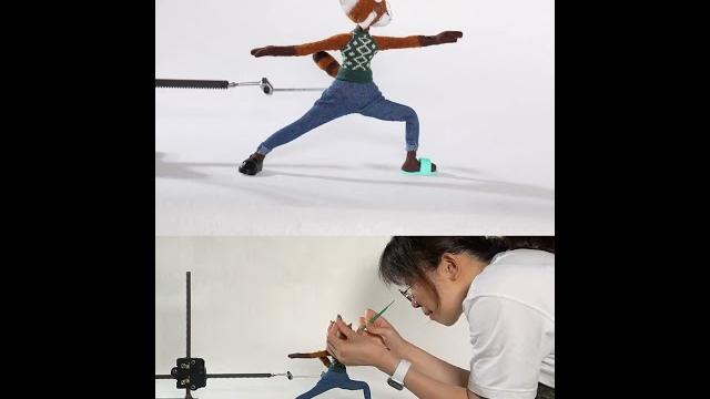 Yoga time...oops! reference from @kevinbparry #stopmotion #animation #behindthescene #timelapse Yoga time...oops! reference from @kevinbparry #stopmotion #animation #behindthescene #timelapse