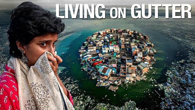 Inside india's floating slum (on gutter ) Inside india's floating slum (on gutter )