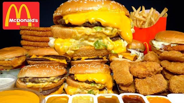 Asmr mukbang extra big mac burgers crispy chicken nuggets hash browns mcdonalds fries | with cheese Asmr mukbang extra big mac burgers crispy chicken nuggets hash browns mcdonalds fries | with cheese