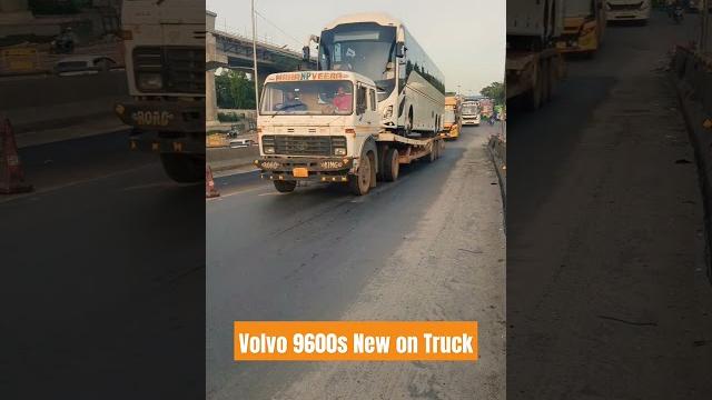 New volvo bus on truck New volvo bus on truck