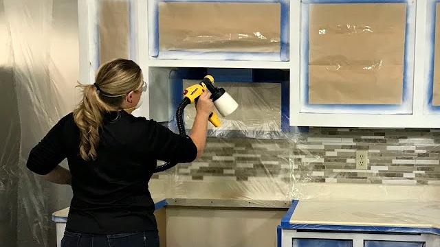 How to paint kitchen cabinets with a paint sprayer How to paint kitchen cabinets with a paint sprayer
