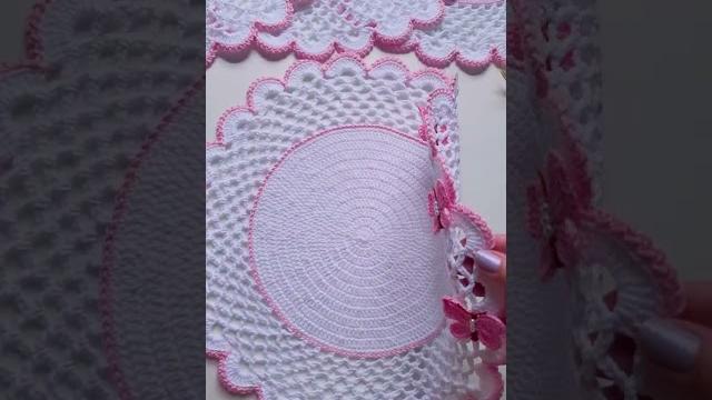 Quer adquirir lindo jogo de sousplat segue link fixado no comentário #crochet #repost Quer adquirir lindo jogo de sousplat segue link fixado no comentário #crochet #repost