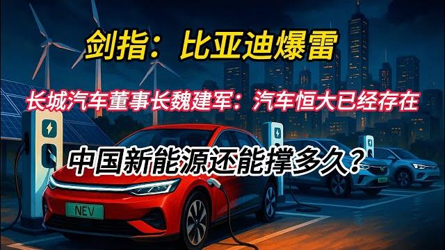 剑指:比亚迪爆雷;长城汽车董事长魏建军:汽车恒大已经存在,只不过没爆而已!中国新能源还能撑多久? 剑指:比亚迪爆雷;长城汽车董事长魏建军:汽车恒大已经存在,只不过没爆而已!中国新能源还能撑多久?
