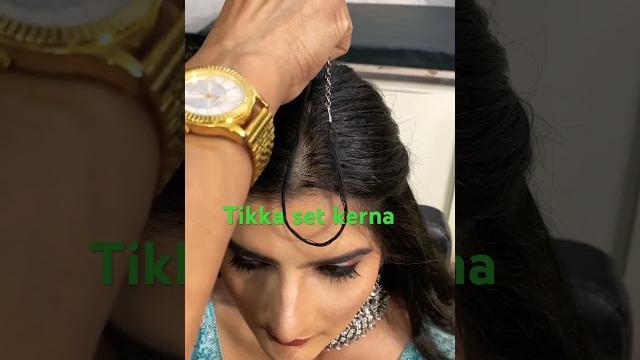 How to set tikka #easy way#beauty How to set tikka #easy way#beauty