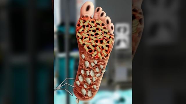 Treat sole of foot infection #asmr Treat sole of foot infection #asmr