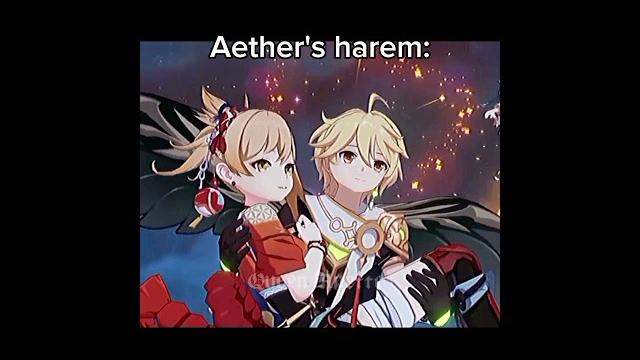 Aether's vs lumine's harem / #genshinimpact Aether's vs lumine's harem / #genshinimpact