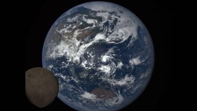 Nasa camera catches moon 'photobombing' earth Nasa camera catches moon 'photobombing' earth