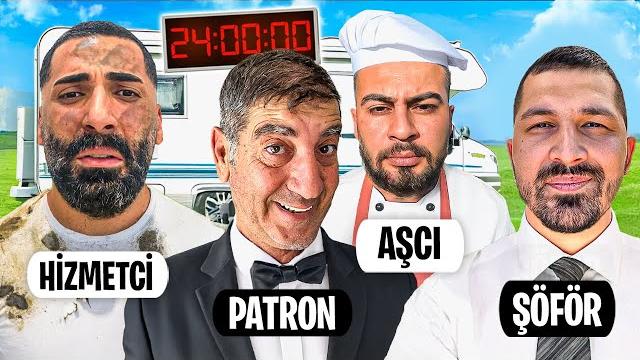 Patron hi̇zmetçi̇ i̇le doğada kamp Patron hi̇zmetçi̇ i̇le doğada kamp