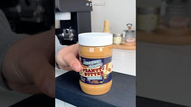 Making a latte with peanut butter Making a latte with peanut butter