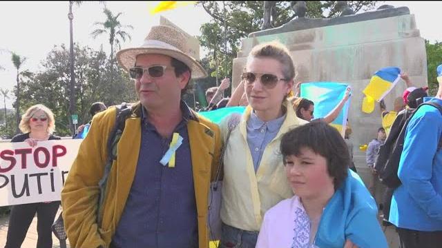 Russian/ukrainian couple have different perspectives but are united in their hope for peace Russian/ukrainian couple have different perspectives but are united in their hope for peace