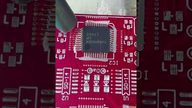Smd soldering || lqfp package || pcba #shorts Smd soldering || lqfp package || pcba #shorts
