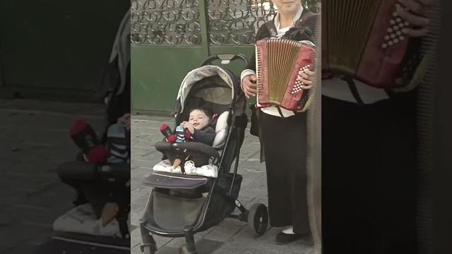 Baby in street Baby in street